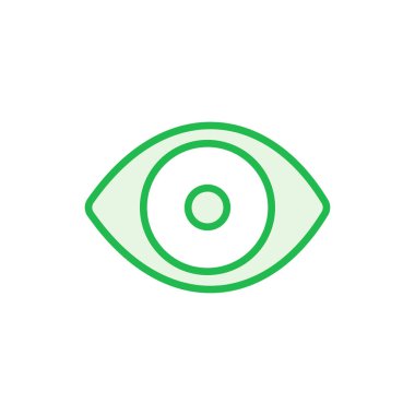 Göz simgesi ayarlandı. Göz vektör simgesi. Bak ve Görüş simgesi. 