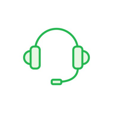 Kulaklık ikonu ayarlandı. Headvector simgesi simgeleri