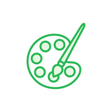 Boya simgesi seti. boya fırçası ikon vektörü. boyama silindiri vektörü