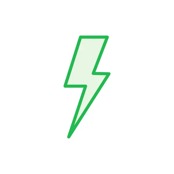 Conjunto Iconos Lightning Vector Icono Eléctrico Icono Poder Señal Energía — Archivo Imágenes Vectoriales