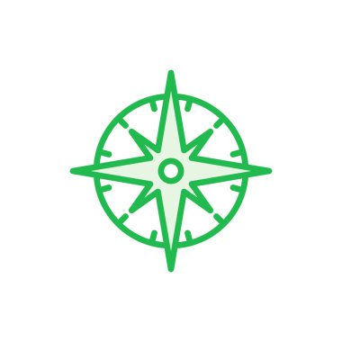 Pusula simgesi ayarlandı. ok pusula simgesi vektörü