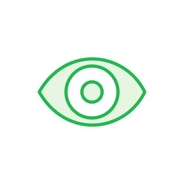 Göz simgesi ayarlandı. Göz vektör simgesi. Bak ve Görüş simgesi. 