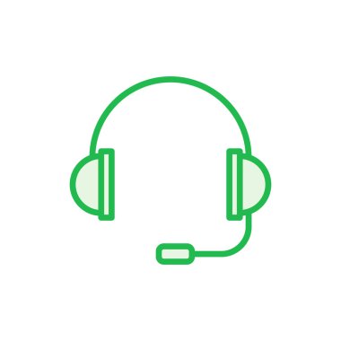 Kulaklık ikonu ayarlandı. Headvector simgesi simgeleri