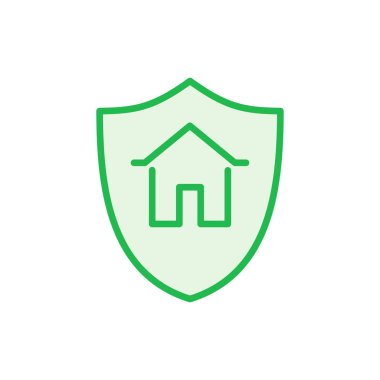 Ev sigortası ikonu. ev koruma simgesi