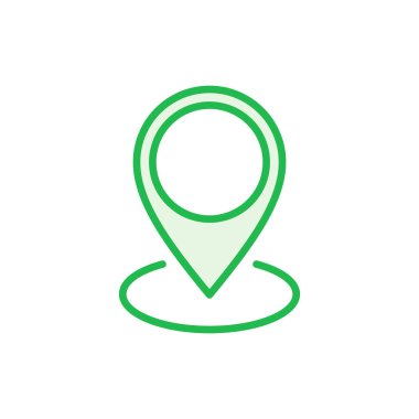 Pin simgesi ayarlandı. Konum simgesi vektörü. hedef simgesi. harita iğnesi