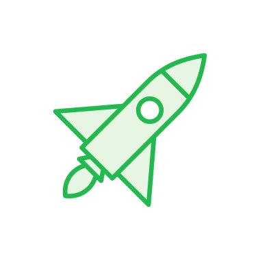 Roket ikonu hazır. Başlangıç simgesi vektörü. 