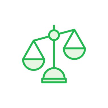 Ölçek simgesi seti. Ağırlık ölçeği simgesi. Kanun ölçekli ikon. Adalet