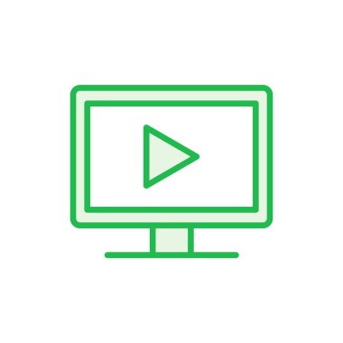 Televizyon ikonu ayarlandı. televizyon simgesi vektörü