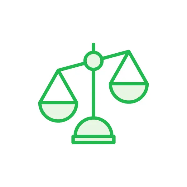 Conjunto Ícones Escala Ícone Balança Peso Ícone Escala Lei Justiça — Vetor de Stock