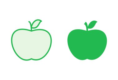 Elma simgesi seti. Elma vektör simgesi. Web tasarımınız için elma sembolleri.
