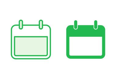 Takvim simgesi ayarlandı. Takvim sembolü. takvim vektör simgesi