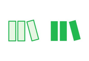 Kütüphane simgesi ayarlandı. eğitim simgesi vektörü