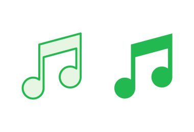 Müzik ikonu seti. nota simgesi vektörü