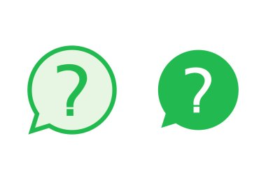 Soru simgesi ayarlandı. soru işareti vektörü.