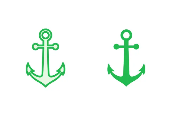 Anchor Icon Set Anchor Symbol Logo Anchor Marine Icon — Stock Vector