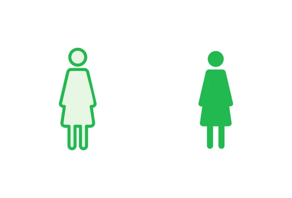 女性图标集 女性图标向量 — 图库矢量图片