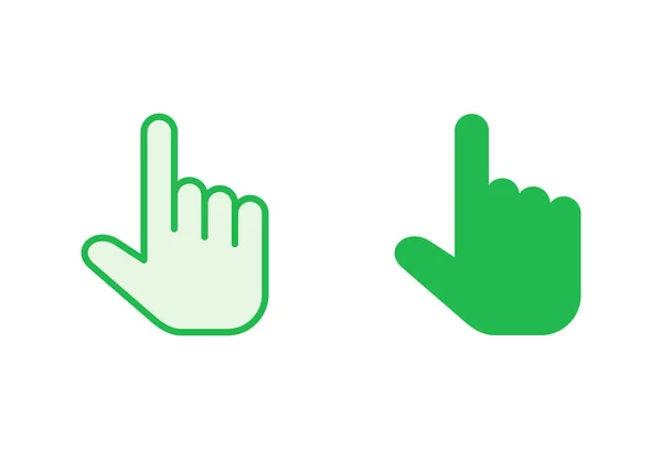 Hand Cursor Symbol Gesetzt Cursor Symbol Vektor Handcursor Symbol Anklicken — Stockvektor