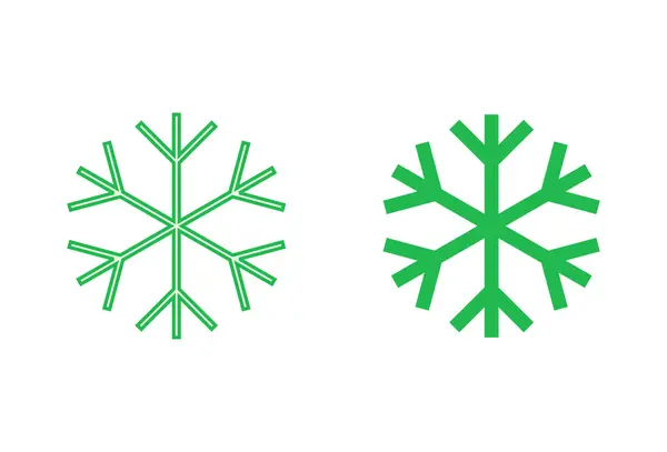 Schnee Symbol Gesetzt Schneeflockensymbol Vektor — Stockvektor