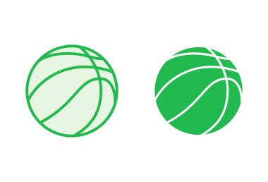 Basketbol ikonu seti. Basketbol ikonu. Basketbol logo vektör simgesi
