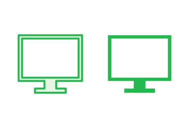 Bilgisayar simgesi ayarlandı. bilgisayar izleyici simgesi vektörü.