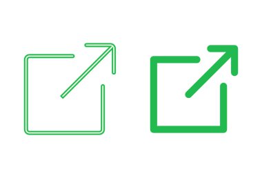 Dış bağlantı simgesi seti. bağlantı simgesi vektörü. hiper bağlantı sembolü