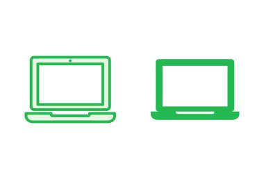 Dizüstü bilgisayar simgesi ayarlandı. bilgisayar simgesi vektörü