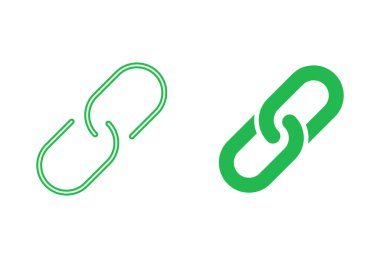 Bağlantı simgesi ayarlandı. Hiper bağlantı zinciri sembolü.