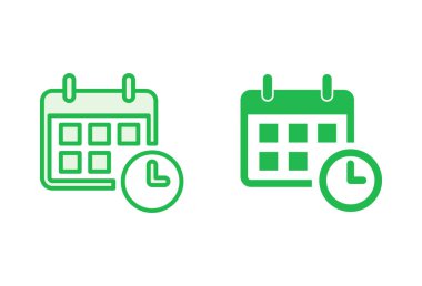 Takvim simgesi ayarlandı. Takvim sembolü. takvim vektör simgesi