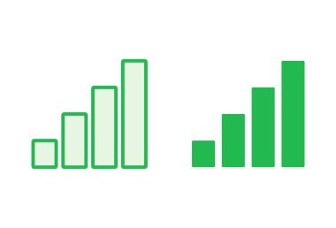 Büyüyen grafik simgesi seti. Grafik simgesi. diyagram simgesi