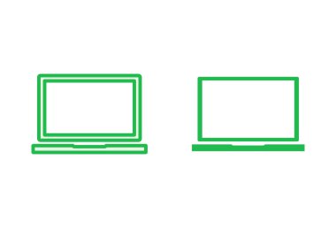 Dizüstü bilgisayar simgesi ayarlandı. bilgisayar simgesi vektörü