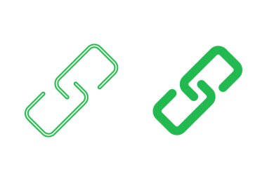 Bağlantı simgesi ayarlandı. Hiper bağlantı zinciri sembolü.