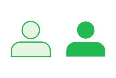 İnsan simgesi seti. Kişi simgesi vektörü. Kullanıcı Simgesi vektörü