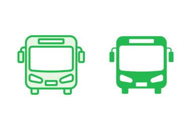 Otobüs simgesi seti. bus vektör simgesi