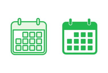 Takvim simgesi ayarlandı. Takvim sembolü. takvim vektör simgesi