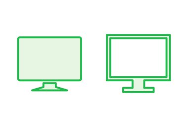 Bilgisayar simgesi ayarlandı. bilgisayar izleyici simgesi vektörü.