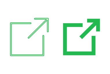 Dış bağlantı simgesi seti. bağlantı simgesi vektörü. hiper bağlantı sembolü