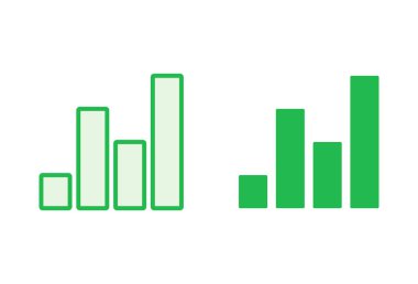 Büyüyen grafik simgesi seti. Grafik simgesi. diyagram simgesi