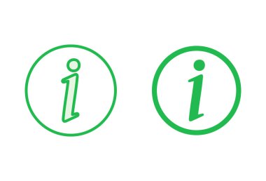 Bilgi simgesi simgesi ayarlandı. ikon vektörü hakkında. Faq simgesi