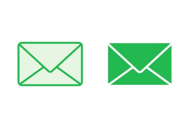 Posta simgesi seti. e- posta simgesi vektörü. E- posta simgesi. Zarf illüstrasyonu