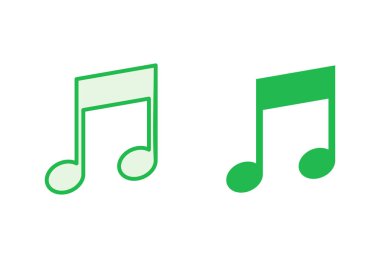 Müzik ikonu seti. nota simgesi vektörü