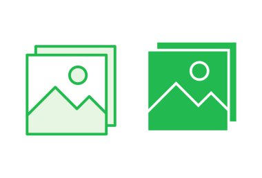 Resim simgesi seti. fotoğraf galerisi simgesi