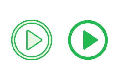 Simge setini çal. Düğme vektör simgesini çal