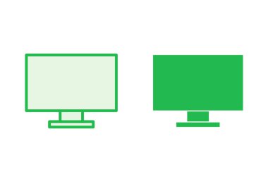 Televizyon ikonu ayarlandı. televizyon simgesi vektörü