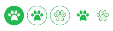 Paw simgesi hazır. Pençe izi ikon vektörü. köpek ya da kedi pençesi