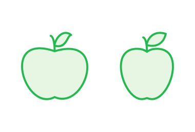 Elma simgesi seti. Elma vektör simgesi. Web tasarımınız için elma sembolleri.