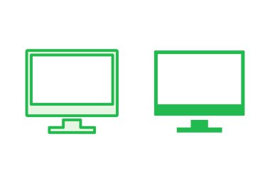 Bilgisayar simgesi ayarlandı. bilgisayar izleyici simgesi vektörü.