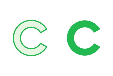 Telif hakkı simgesi seti. telif hakkı sembolleri