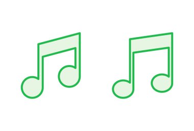 Müzik ikonu seti. nota simgesi vektörü