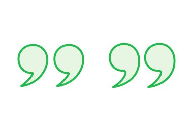 Alıntı simgesi seti. Tırnak işareti sembolü.