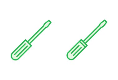 Tornavida simgesi seti. araçlar simgesi vektörü